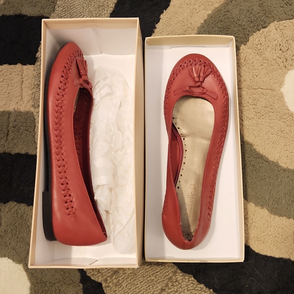 Michelle D Red Flats